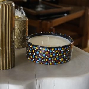 Vela con cera de soya orgánica.