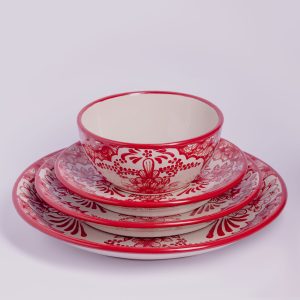 Set de platos  Carlota Rojo