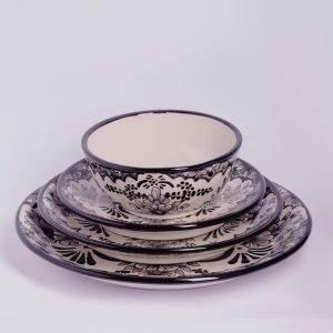 Set de platos  Carlota Negro